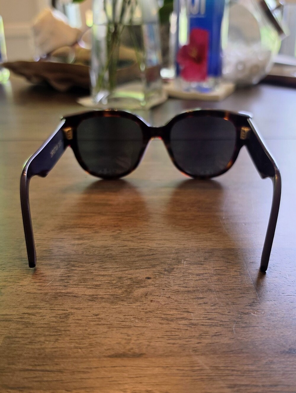 NIB Christian Dior Wildior BU Tortoiseshell Cat Eye Sunglasses Purple Temples - Picture 7 of 15
